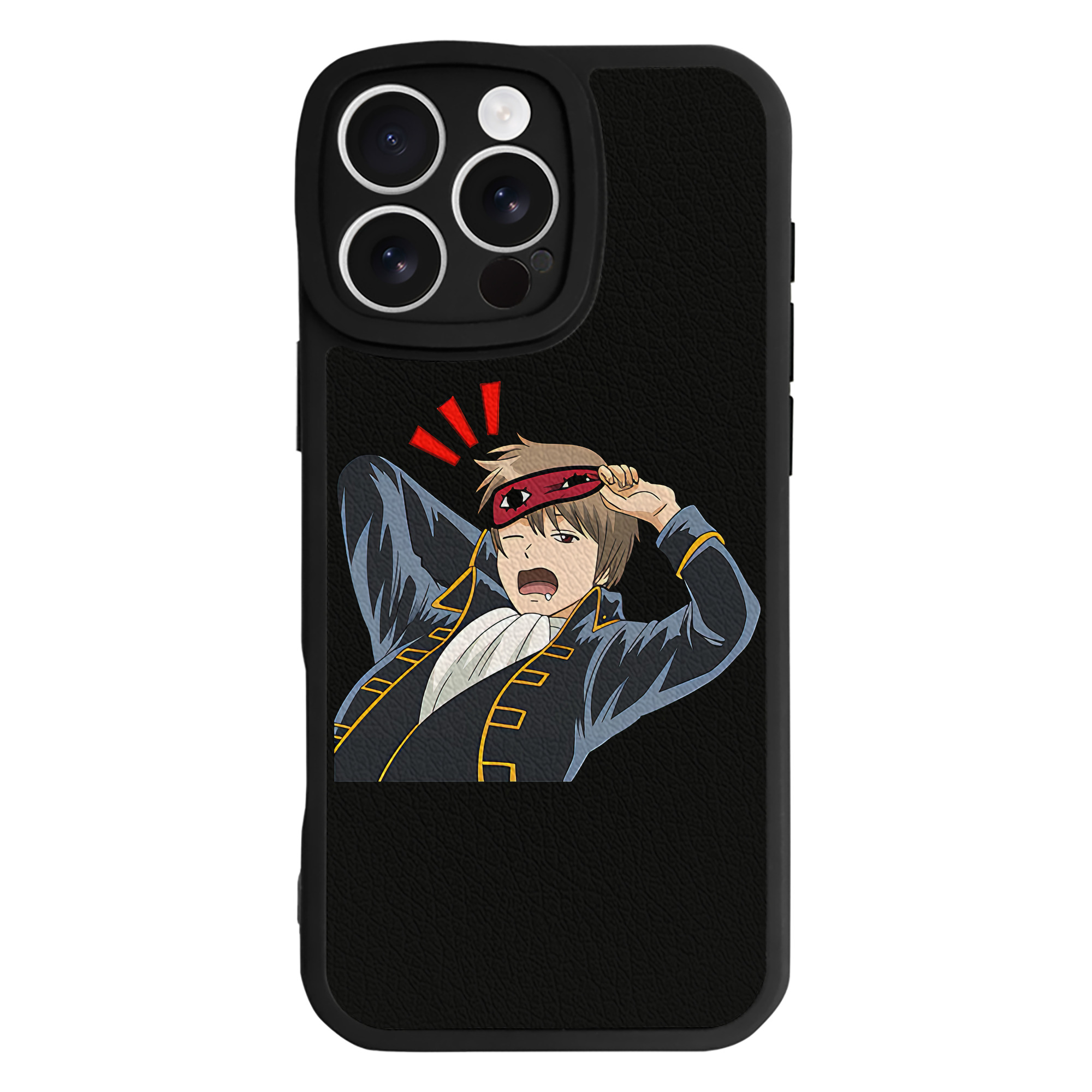 （画像用） ぎんたま 坂田銀時（さかたぎんとき） 神楽 志村新八（しむら しんぱち） GINTAMA Sakata Gintoki Kagura Shimura Shinpachi 【iPhone 16シリーズ対応】シリコンスマホケース（レザー調） 材質：シリコン